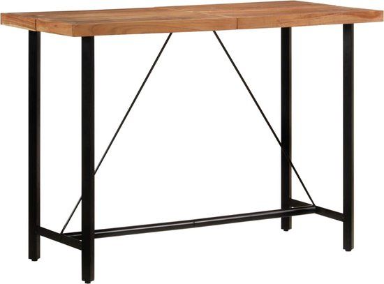 vidaXL Bartafel 150x70x107 cm Massief Acaciahout en IJzer