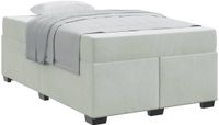vidaXL Bedframe met matras Lichtgrijs 120 x 190 cm Stof