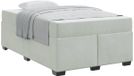 vidaXL Bedframe met matras Lichtgrijs 120 x 190 cm Stof