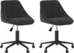 vidaXL Eetkamerstoelen draaibaar 2 st fluweel zwart