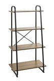 HAKU Plank eiken, zwart, Metaal, spaanplaat - Maat: B 60 cm x H 128 cm x D 36 cm, Stijl: Modern