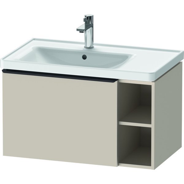 Duravit D-Neo wastafelonderkast 78.4x44x45.2cm 1 lade met softclose Taupe Mat de425809191