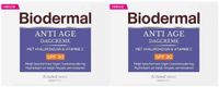 Biodermal Dagcrème Anti Age SPF30 - 2 x 50 ml - Voordeelverpakking