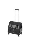 Ferplast VOYAGER Kattenmand, Hondenmand, Uitschuifbare handgreep, Verstelbare banden, Brede opening, Verwijderbare wielen, Max. 15 kg, 46 x 26 x 48H cm, Zwart