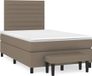 vidaXL Boxspring met matras stof taupe 120x200 cm