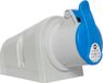 Brennenstuhl CEE, industrieel wandstopcontact, 3-polig, 230 V/16 A, met deksel voor buiten, ideaal voor gebruik buitenshuis, bouwplaats, industrie, IP44, 16 A
