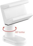 MaxTrack stekkerdoos bureaubevestiging | draaibaar | veerklem | bureaublad tot 40mm | wit