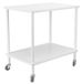 Jysk RADBJERG Table d'appoint Rectangulaire Blanc MDF Bambou 40x60x61 cm