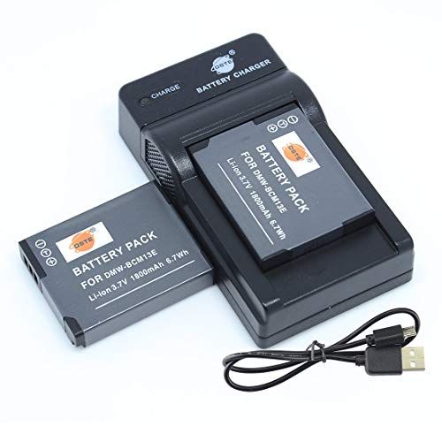DSTE Electron DSTE DMW-BCM13E Camera Accu (2 stuks) en oplader compatibel met Panasonic Lumix DMC-FT5 DMC-TS5 DMC-TZ37 DMC-TZ40 DMC-ZS27 DMC-ZS30