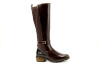 Solidus Kinga 30755 Dames Laarzen Bruin Combi Leer Hakhoogte 3-4 cm Blokhak Ritssluiting Breedte H