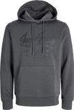 JACK&JONES JJEADRIAN LOGO SWEAT HOOD SMU Heren Sweater Grijs L