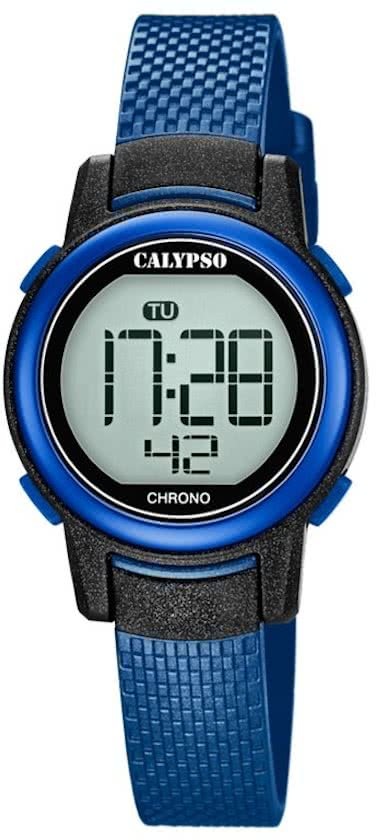 Calypso K5736/6 digitaal horloge 30 mm 100 meter blauw/ zwart