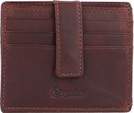 Esquire Oslo creditcard etui RFID leer 10 cm - 9 Sleuven - donkerbruin