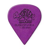Jim Dunlop Tortex Sharp Gitaarplectrums, 1.14 mm, 72 stuks, Paars