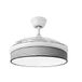 Eden pulse ventilator, wit, groeven, grijs, 91D, 3 uitklapbare vleugels, 72 W, afstandsbediening, timer, 37/52 x 40/91 cm