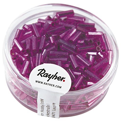 RAYHER 1406535 glazen stiften, 7/2 mm, met zilveren inzet, blik 15 g, sering, niet wasbaar