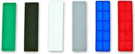 Enzo Broadfix opvulplaatjes / afstandhouders 100x28 mm 1-6 mm plat 120 stuks