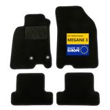 DBS - Automatten - op maat gemaakt voor Megane 3 (2008-2016) - met bevestigingsclips - antislip vloermatten voor auto - 4 stuks