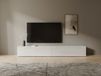 Mobistoxx KINGSTON Meuble tv-hifi KINGSTON 2 portes battantes 210 cm blanc/blanc brillant