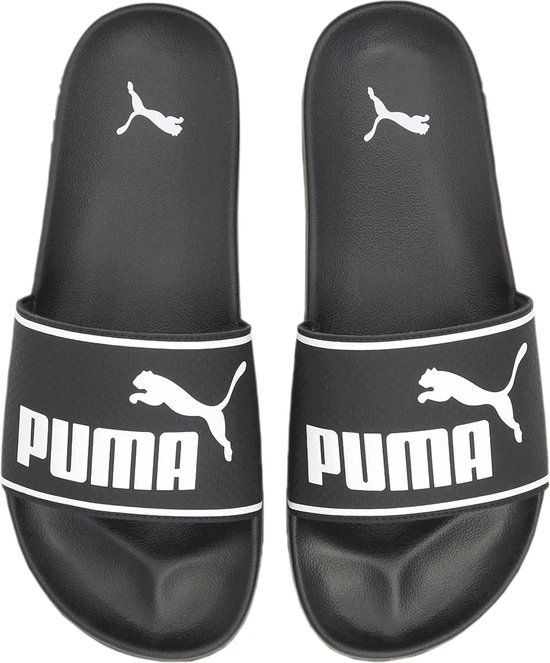 PUMA Leadcat 2.0 Unisex Slippers - Puma Black-Puma White - Size 39