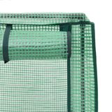 vidaXL Tuinschutting met Kasbedekking en Wielen Lichtgrijs PP