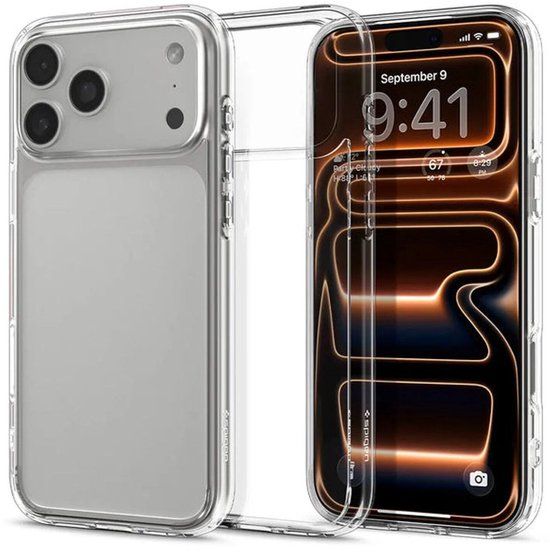 Spigen Ultra Hybrid Hoesje Geschikt voor Apple iPhone 17 Pro Max - Transparant
