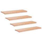 vidaXL Trapmatten 4 st Naturel 100 x 30 x 2 cm Massief beukenhout