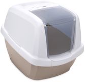 Imac Bac à litière Maddy Taupe - 62x49,5x47,5 cm - Bac à litière fermé