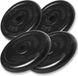 Gorilla Sports Halterschijven 30 kg set - Gietijzer - Rubber - 30 mm - 2 x 5 & 2 x 10 kg