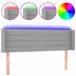 vidaXL Hoofdbord LED Stof Lichtgrijs 147x16x78/88 cm