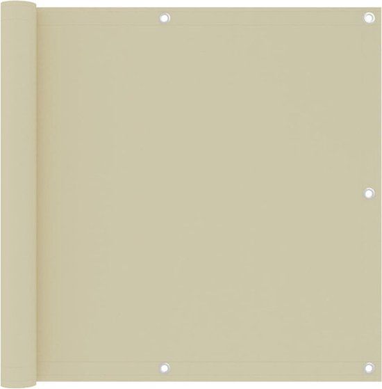 vidaXL Balkonscherm 90x500 cm Oxford Stof Crème