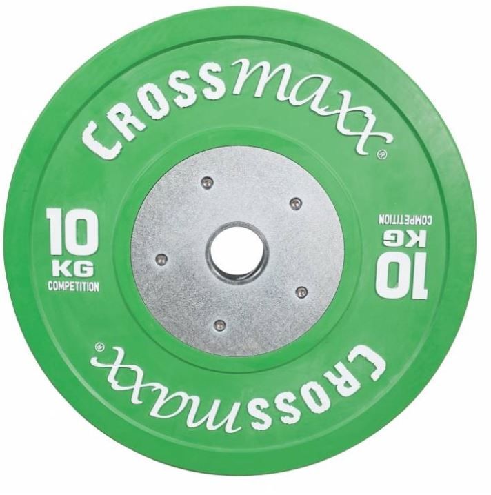 Lifemaxx Crossmaxx Competition Bumper Plate - 10 kg - Groen