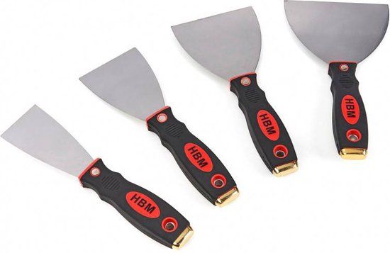 HBM 100 mm plamuurmes, Metaal, Rood, 1 stuk