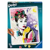 Ravensburger schilderen op nummer set - Audrey Hepburn canvas kunst.