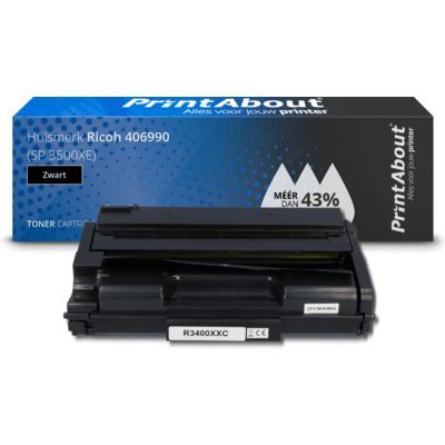 PrintAbout Huismerk Ricoh 406990 (SP 3500XE) Toner Zwart - Compatibel - Zwart - 7000 pagina's