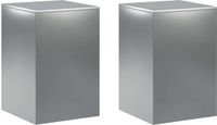 vidaXL Plantenstandaard 2 stuks Zilver 40 x 40 x 60 cm Roestvrij staal