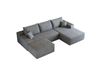 Icecat Canapé d’angle modulaire 270 cm avec méridienne, gris