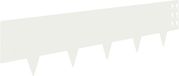 vidaXL Bordure de pelouse - 30 pièces - 100 x 25 cm - Acier - Blanc