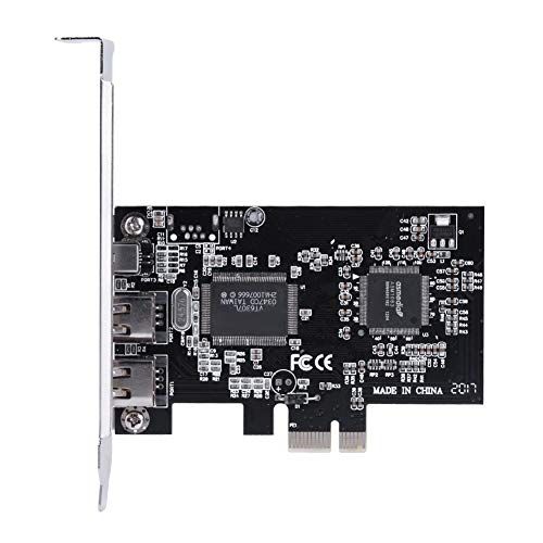 Cuifati PCIe Firewire-kaart voor Windows 10, IEEE 1394 PCI Express-adaptercontroller 4 poorten (3 x 6-pins en 1 x 4-pins), 1394a PCI-E Firewire 800-adapter voor Windows 7/8/Mac OS met kabel