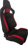 AutoStyle Sportstoel 'RS6-II' - Zwart/Rood Stof
