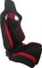 AutoStyle Sportstoel 'RS6-II' - Zwart/Rood Stof