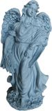 Relaxdays Grafengel - 23x46,5x14 cm - XXL-formaat - Polystone - Grijs - Voor buiten