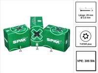 SPAX Flachrückwandkopf Schraube 3,5 x 25 mm 300 Stk. Torx T-STAR Plus T20