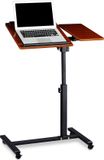 Merkloos Relaxdays Laptoptafel op wieltjes - Rood - 95 x 60 x 40 cm