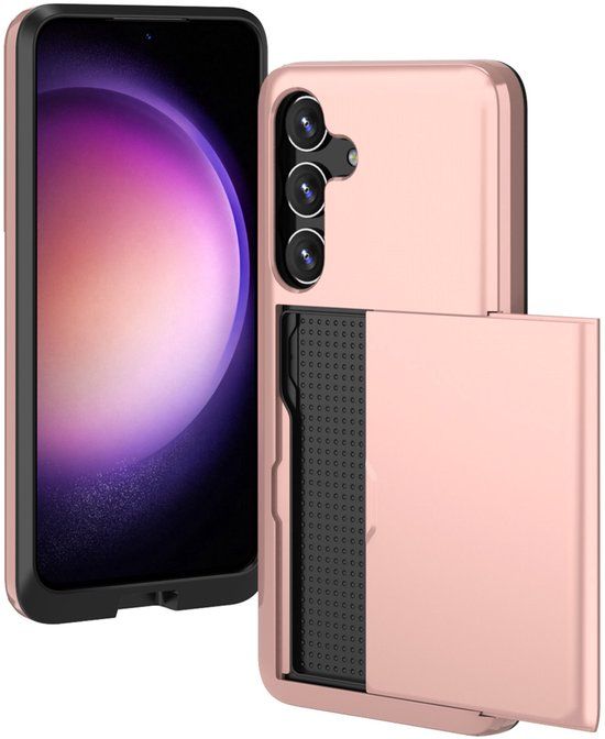 imoshion Hoesje met Pasjeshouder - Geschikt voor Samsung Galaxy S24 - Rosé Goud