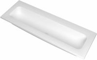 Wastafel INK Reflekt Wastafel Polystone Centraal Zonder Kraangat - 1200x400x15 mm - Mat Wit