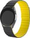 Strap-it Fossil Gen 5 magnetisch siliconen bandje - zwart/geel
