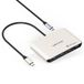 WAVLINK USB-C naar HDMI-adapter, Quad-monitor-adapter voor M1/M2/M3/M4 macOS-systemen, 140 W PD-ingang, 4 HDMI-poorten, quad-4K-uitgang, SMI-driver en host-USB 3.2 vereist