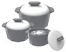 Casserole isolée avec couvercle set de 3