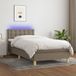 Maison Exclusive - Lit boxspring avec matelas et éclairage LED, 100x200 cm, textile